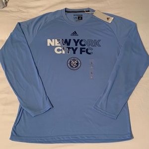 New York City FC MLS Logo Fan Wear (NYCFC) Long Sleeve Shirt Men’s Large